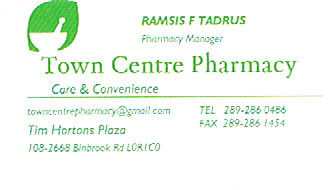 Ramsis Tadrus, Town Centre Pharmacy